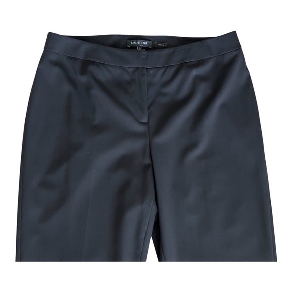 Lafayette 148 Barrow Straight Leg Virgin Wool Pants Black Size 10 - Picture 6 of 9